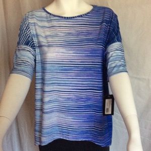 Clara Sun Woo high low strip soft knit top